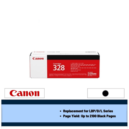 Canon 328 Black Original Toner Cartridge (CRG-328) for Canon imageCLASS MF211, MF212w, MF215, MF216n, MF217w Printers