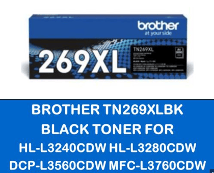 Brother Toner TN-269XLBK (Black Colour) Has 3000 Pages Yield Compatible with HL-L3220CDW HL-L3280CDW DCP-L3560CDW MFC-L3760CDW