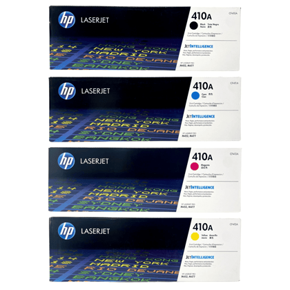 HP 410A Original LaserJet Toner Cartridge Combo Pack (CF410A/CF411A/CF412A/CF413A) Printer For Color LaserJet Pro M452, M377dw, M477