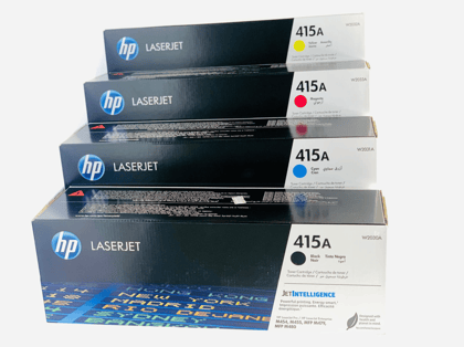 HP 415A Toner Cartridge Combo Pack CMYK (W2030A, W2031A, W2032A, W2033A) | Original HP LaserJet Toner for M454dn, M454dw, MFP M479 Series