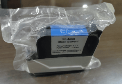 TIJ 25mm Black Solvent Print Ink Cartridge for Thermal Inkjet Printers TIJ 25mm Black Solvent Print Ink Cartridge for Thermal Inkjet Printers