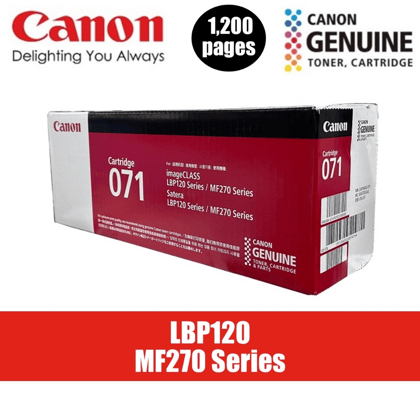 Canon 071 Black Toner Cartridge (CRG-071) for Canon imageCLASS LBP6230, LBP6230dw, LBP6250dn, LBP6230 Printer Series