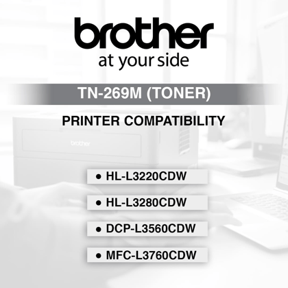 Brother TN-269 Toner Cartridge for HL-L3220CDW, HL-L3280CDW, DCP-L3560CDW, MFC-L3760CDW
