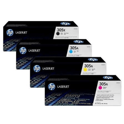 HP 305A Toner Cartridge CMYK Set CE410A CE411A CE412A CE413A for HP LaserJet Pro 300 Color M351 M375 and Pro 400 Color M451 M475 Series Printers
