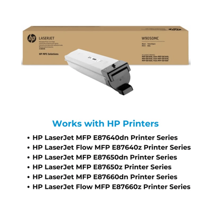 HP W9050MC Black Toner Cartridge Compatible with HP Color LaserJet Managed E87640, E87650 & E87660 Series Printers