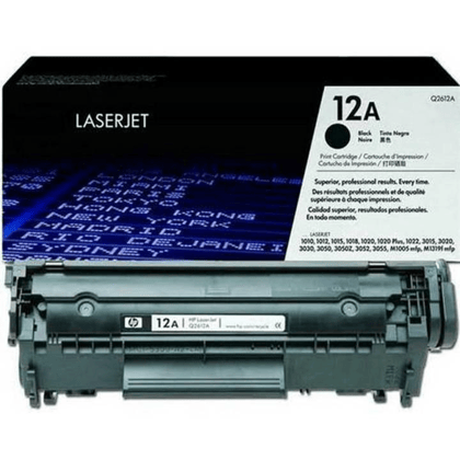 HP 12A Black LaserJet Toner Cartridge (Q2612A) for HP LaserJet 1010, 1012, 1015, 1020, 1022, 3015, 3020, 3030, 3050 Printers