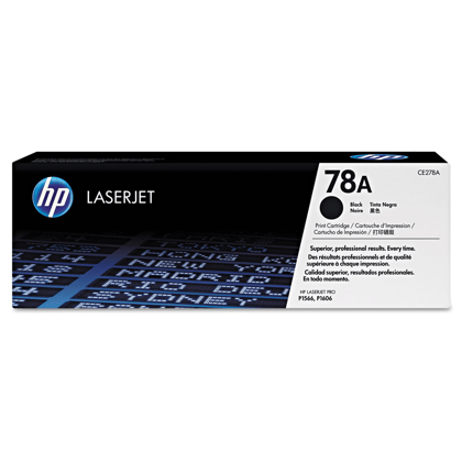 HP 78A Black Original LaserJet Toner Cartridge (CE278A) for HP LaserJet Pro M1536dnf, M1536dnf+, P1566, P1606, M1530 Series Printers