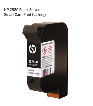 HP 2580 B3F58B Black Solvent Ink Cartridge