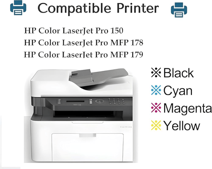 HP 119A Cyan/Magenta/Yellow Laser Toner Cartridge - ( W2091A, W2092A, W2093A)