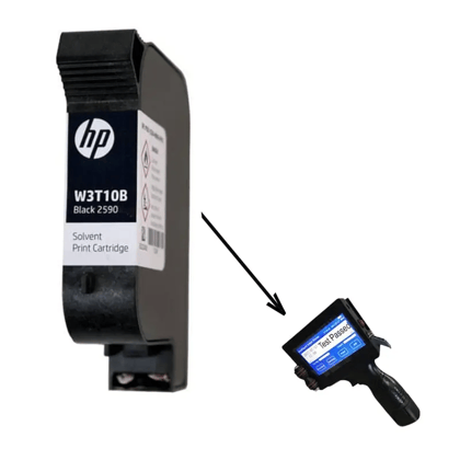 HP W3T10B Black 2590 Print Cartridge Black for Handheld Printers 12.7mm