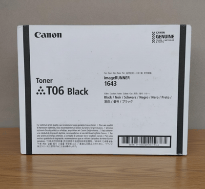 Canon T06 Black Original Toner Cartridge for imageRUNNER IR1643, IR1643i, IR1643iF, IR1643P
