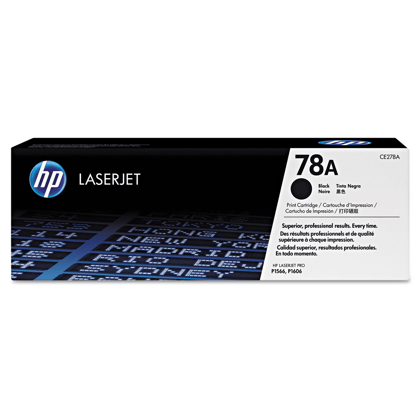 HP 278A Black Original LaserJet Toner Cartridge (CE278A) for HP LaserJet Pro M1536dnf, M1536dnf+, P1566, P1606, M1530 Series Printers