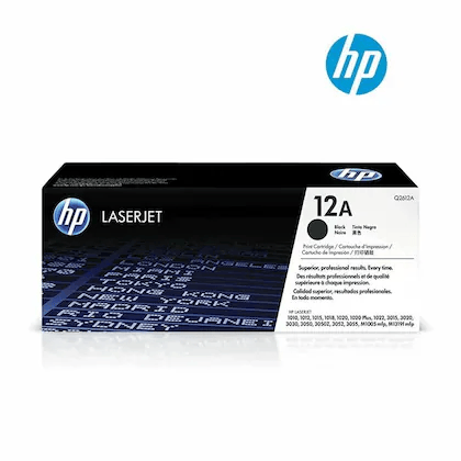 HP 2612A Black LaserJet Toner Cartridge (Q2612A) for HP LaserJet 1010, 1012, 1015, 1020, 1022, 3015, 3020, 3030, 3050 Printers