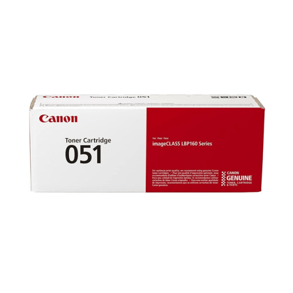 Canon 051 Black Original Toner Cartridge for Canon imageCLASS & i-SENSYS LBP162dw, MF264dw, MF267dw, MF269dw