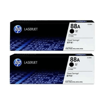 HP 88A Black Original Toner Cartridge  Dual Pack Pack Of 2 Compatible with HP LaserJet P1108, M1136, M128fn, M126nw, M126fw Printers