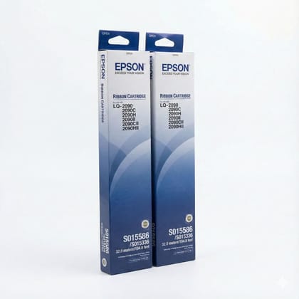 Epson  LQ-2090 Ribbon Cartridge (S015586 / S015336) Printer For LQ-2090, LQ-2090II & 2090H Series Printers [PACK OF 2]